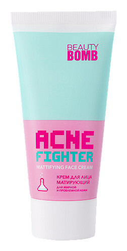 Крем для лица матирующий для жирной и проблемной кожи "Acne Fighter"   Beauty bomb