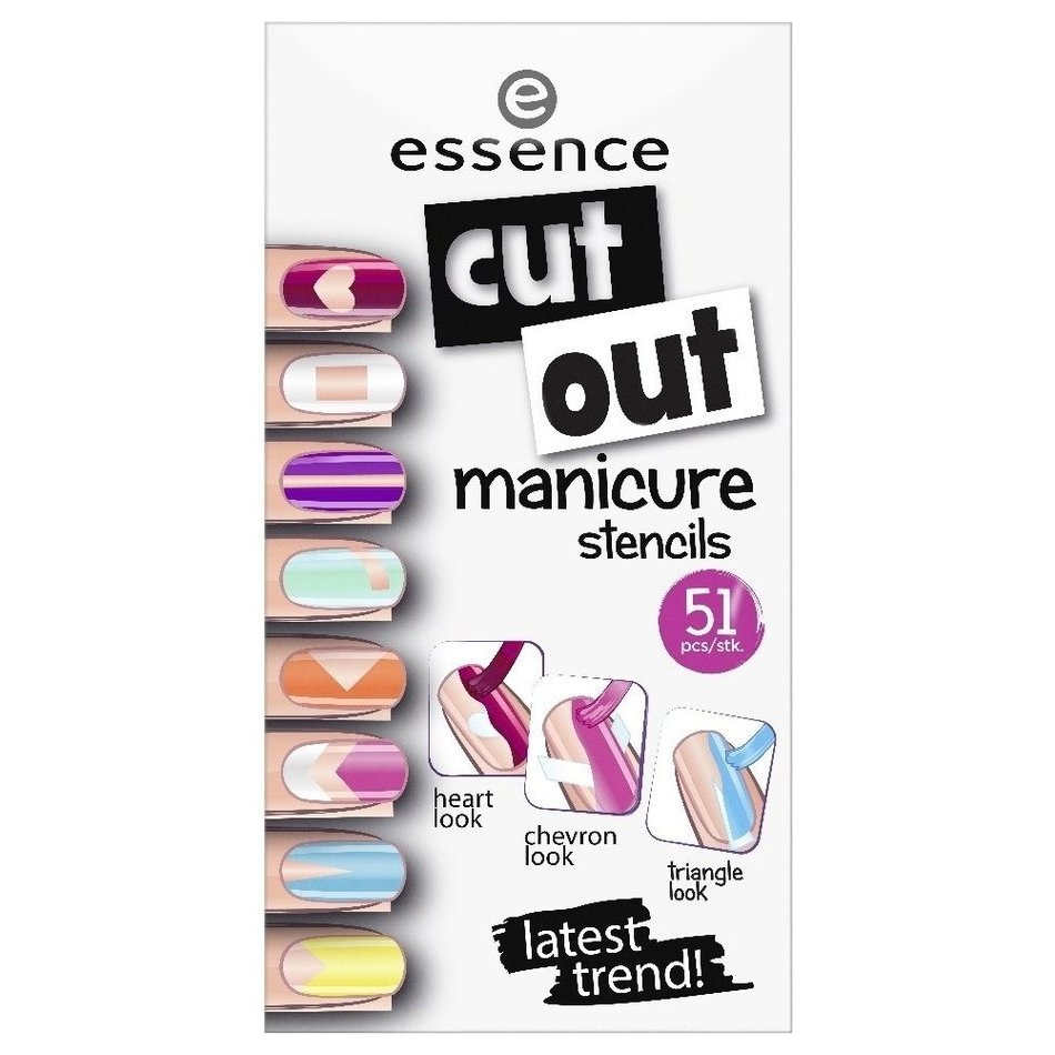 Наклейки для ногтей Cut out manicure stencils