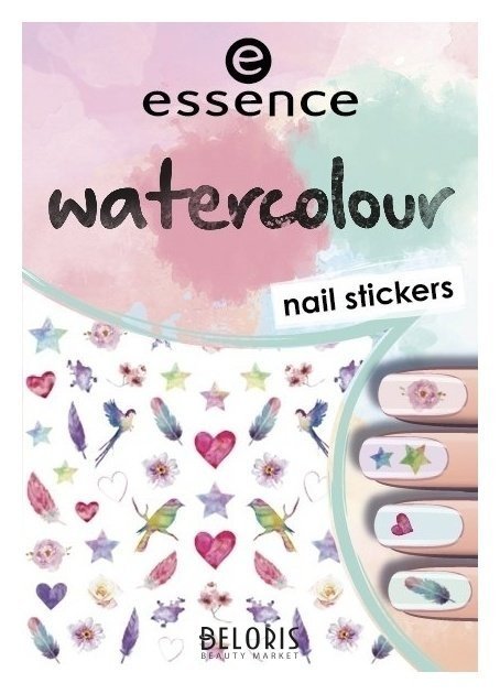 Наклейки для ногтей Watercolour nail stickers №7 Essence