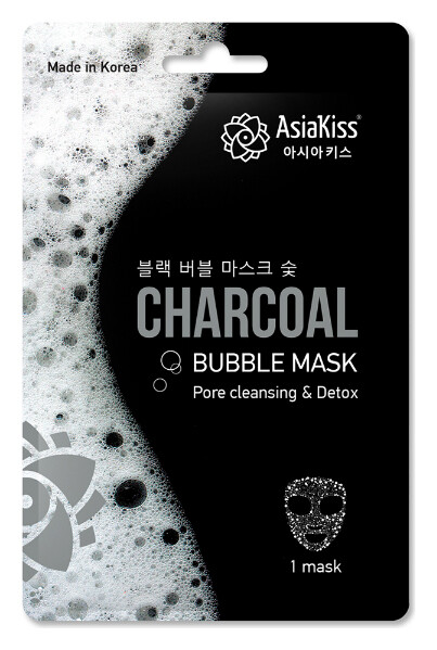 Пузырьковая маска с экстрактом древесного угля  AsiaKiss
