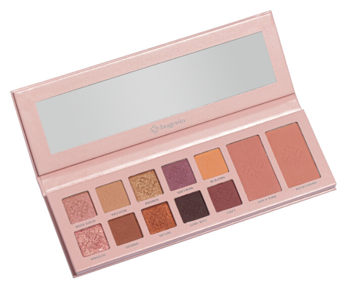 Палетка тени + румяна Angelic 12 цветов  Bogenia