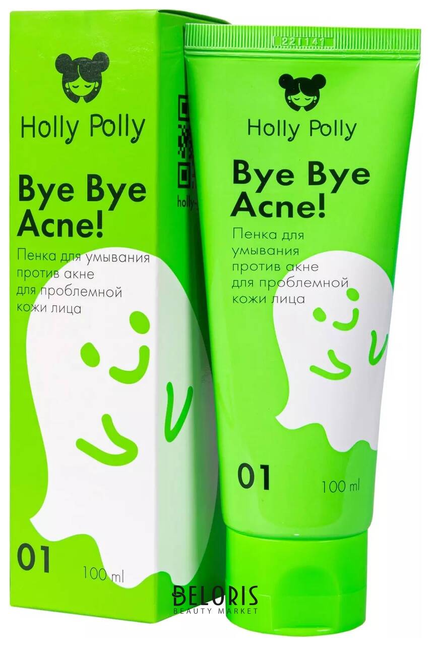 Пенка для умывания лица Bye Bye Acne! против акне и воспалений Holly Polly