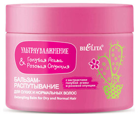 Бальзам-распутывание для сухих и нормальных волос Ультраувлажнение. Голубая агава & розовая опунция Белита - Витэкс
