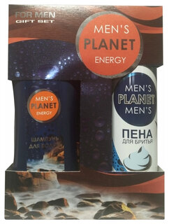 Подарочный набор Planet ENERGY Шампунь 250 мл, Пена для бритья 200 мл  Festiva