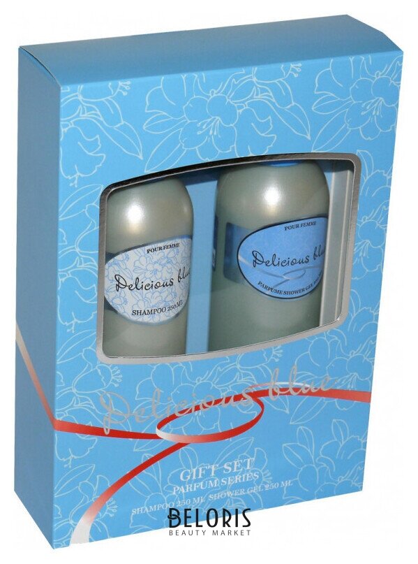 Набор косметический парфюмерный для женщин Delicious Blue Шампунь 250 мл + Гель для душа 250 мл Festiva