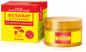 Крем Монастырский "Мухомор"Чага и кордицепс для лёгкости движений, пластик, 50 мл,"Архыз" Бизорюк