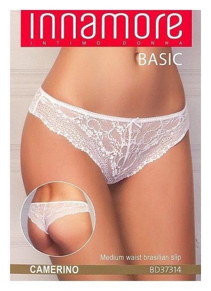 Трусики бразилиана кружевные с классической средней линией талией BD37314  Innamore