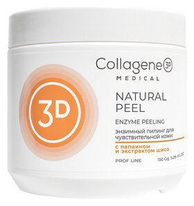 Пилинг с папаином и экстрактом шисо Natural Peel Medical Collagene 3D