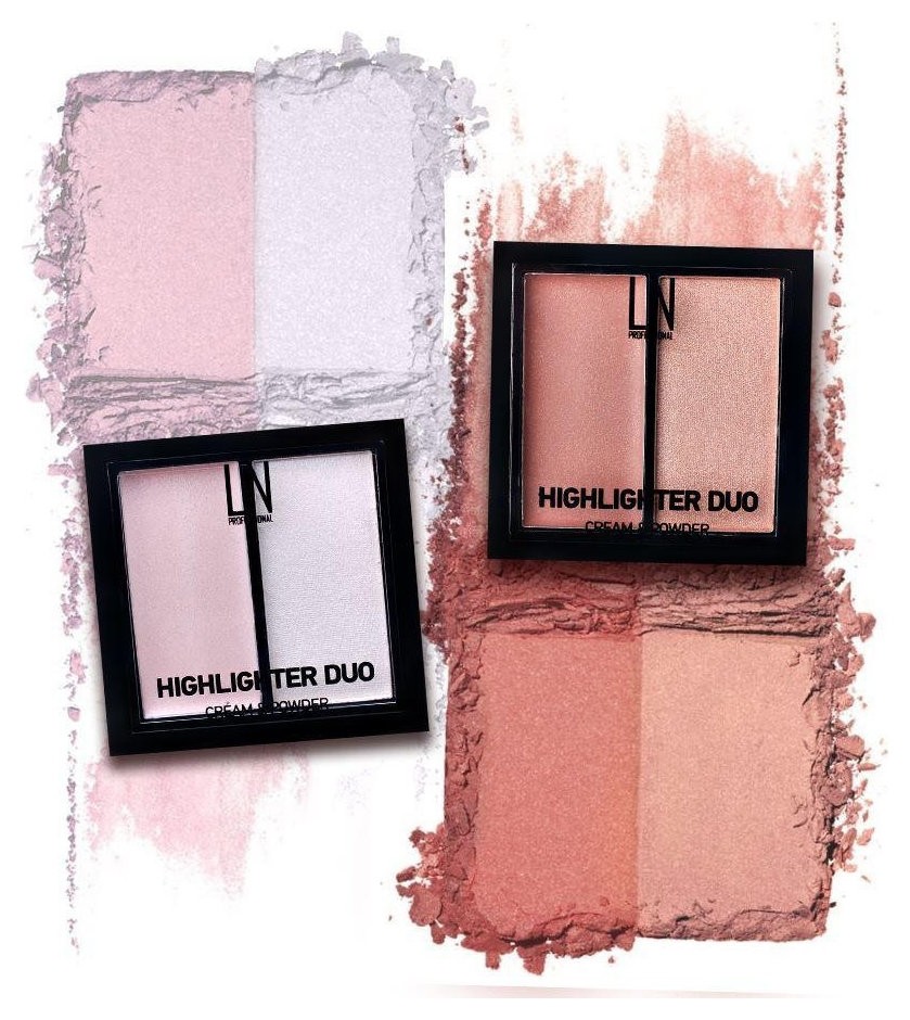 Хайлайтер 2в1 Cream & Powder Highlighter Duo  LN Professional