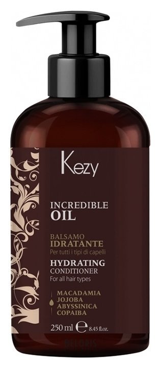 Кондиционер увлажняющий и разглаживающий Incredible oil для всех типов волос Kezy Incredible Oil