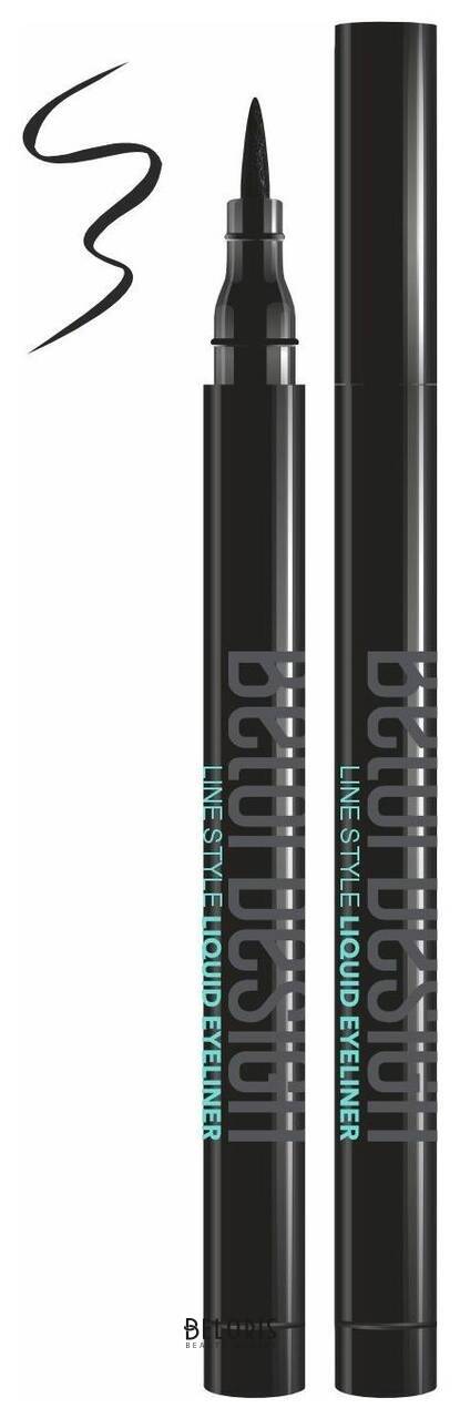 Подводка для глаз стойкая черная Линия Стиля Liquid Eyeliner Line Stile Belor Design