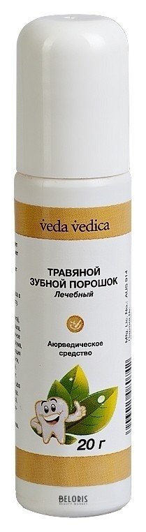 Травяной зубной порошок лечебный красный Veda Vedica