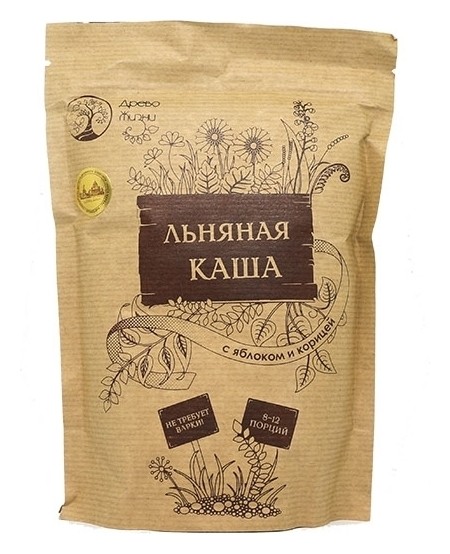 Каша льняная с яблоком и корицей   Древо жизни
