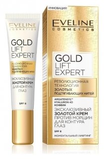 Eveline Gold lift expert крем "Эксклюзивный золотой против морщин для контура глаз" Eveline Cosmetics