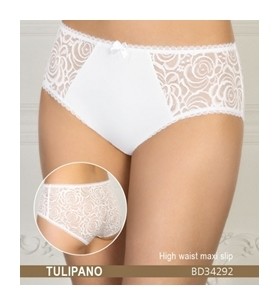 Трусики-слипы ультра высокой посадки кружевные с высокой боковой частью BD34292  Innamore