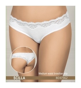 Трусики-бразилиано средней посадки с кружевом BD37362  Innamore