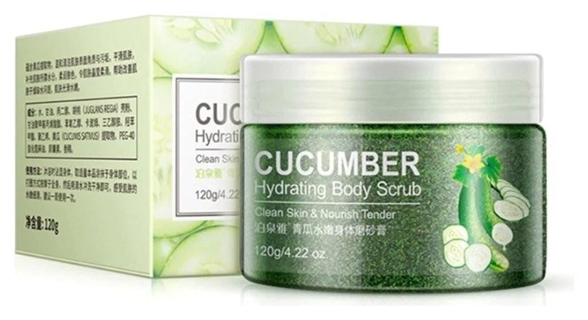 Нежный массажный скраб для тела с экстрактом огурца  Bioaqua