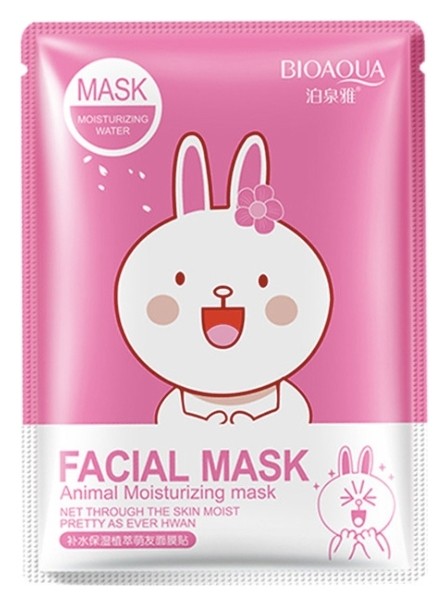 Тканевая увлажняющая маска для лица с экстрактом сакуры Заяц FACIAL MASK ANIMAL отзывы