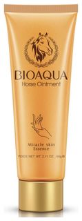 Питательный крем для рук с гиалуроновой кислотой на основе лошадиного масла Bioaqua