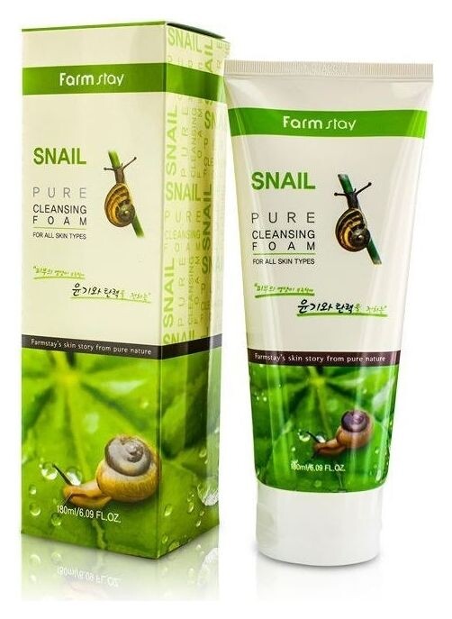Очищающая пенка с муцином улитки Snail Pure Cleansing Foam  FarmStay