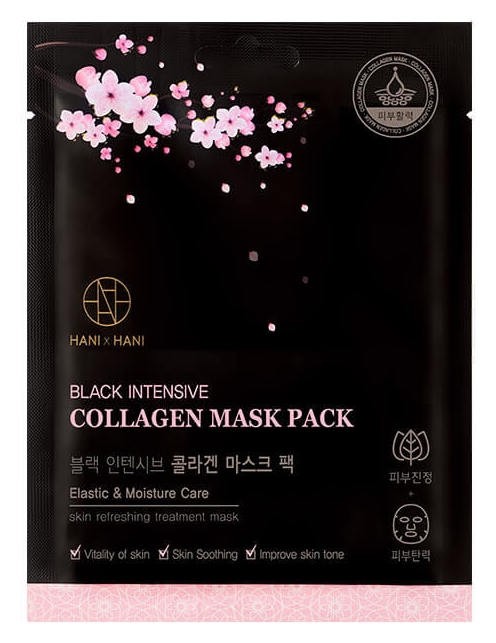 Тканевая маска Black Intensive Collagen Mask Pack HANIxHANI