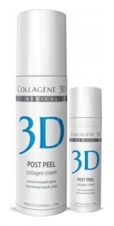 Крем для лица Post Peel с УФ-фильтром (SPF 7) и нейтразеном, реабилитация после химических пилингов Medical Collagene 3D