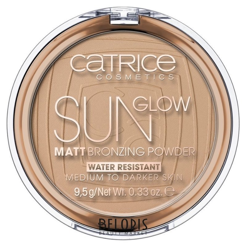 Пудра компактная с эффектом загара матирующая Sun glow matt bronzing powder Catrice Sun Glow