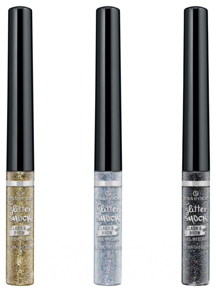 Тушь гелевая для бровей и ресниц "Glitter Shock Lash & Drow Gel Mascara"  Essence