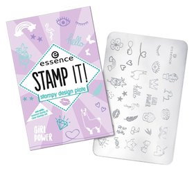 Трафареты для дизайна ногтей Stamp It! Stampy Design Plate No01 Nails Just Wanna Have Fun! Essence