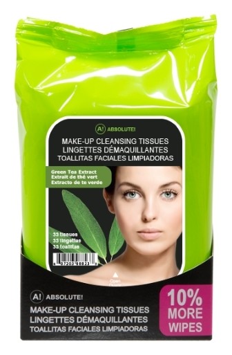 Салфетки для снятия макияжа Make-Up Cleansing Tissues Green Tea Extract Absolute New York