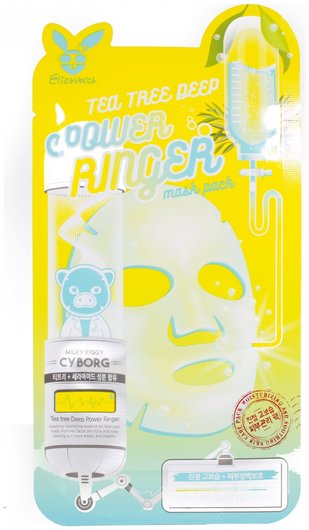 Маска для лица тканевая с экстрактом чайного дерева Power Ringer Mask Pack Tea Tree Deep отзывы
