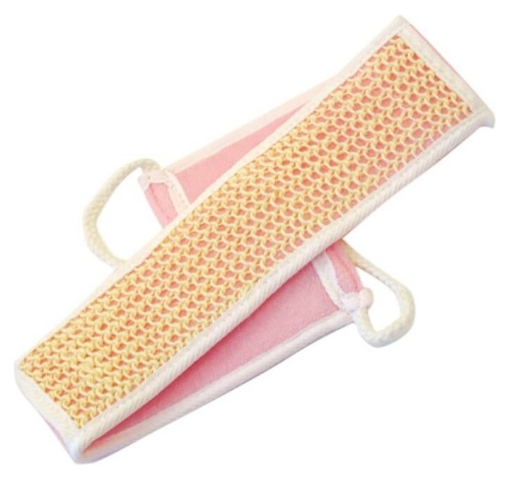 Мочалка из сизаля, лента с сегментами хлопка с веревочной ручкой Банные Штучки