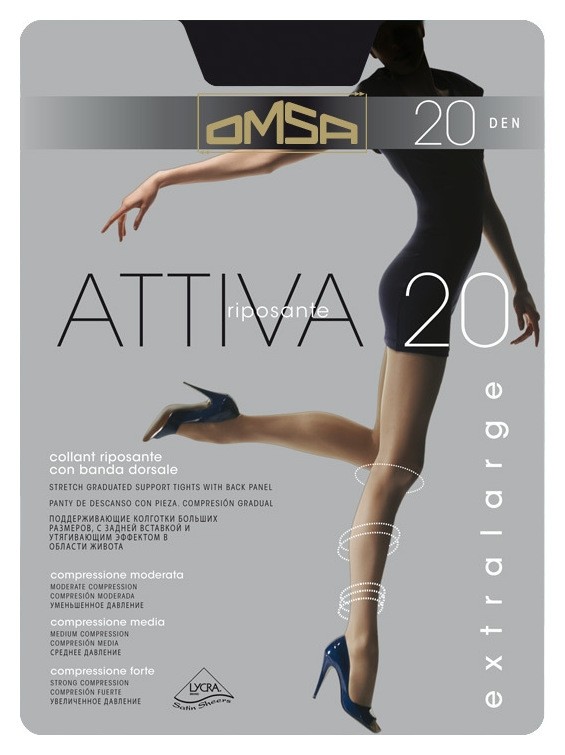 

Колготки женские Attiva 20 Den XXL, Daino;размер 6