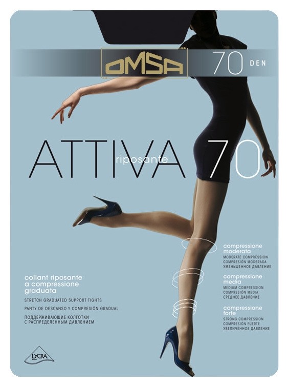 Колготки женские Attiva 70 Den  Omsa