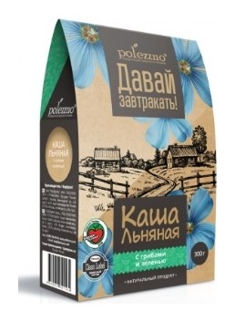 Каша льняная С грибами и зеленью  Polezzno