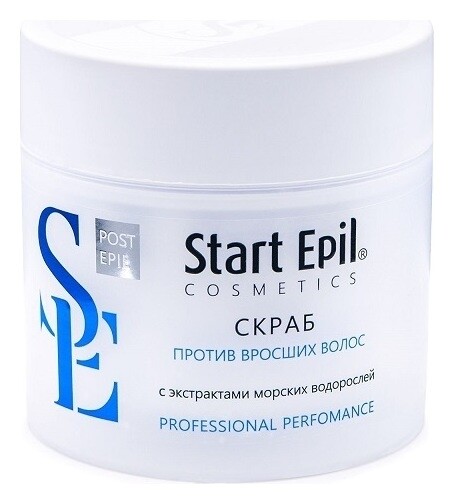 Скраб против вросших волос с экстрактами морских водорослей  Start Epil