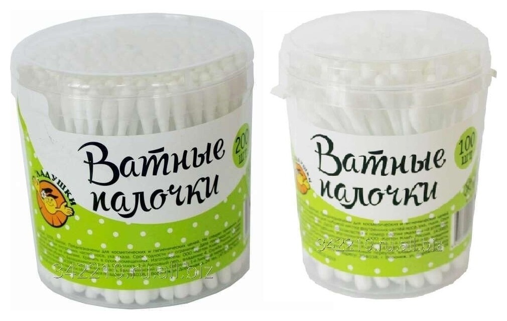 Ватные палочки в банке  Ладушки