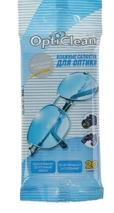 Салфетки влажные для оптики  Opti Clean