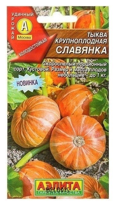Семена Тыква крупноплодная Славянка (стандарт) Агрофирма Аэлита Стандартные пакеты