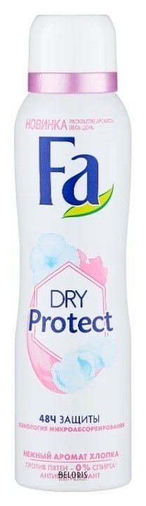 Дезодорант-антиперспирант с нежным ароматом хлопка Dry Protect FA