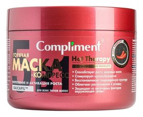 Маска-компресс для всех типов волос Горячая Укрепление и активация роста 5 в 1 Hot Therapy Compliment