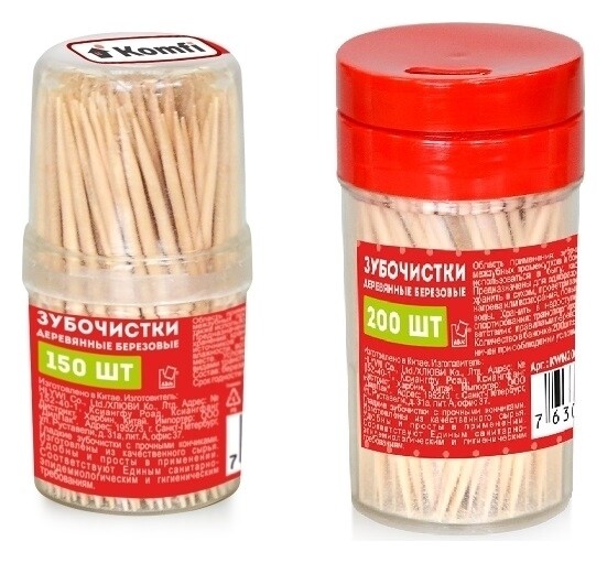 Березовые зубочистки  Komfi