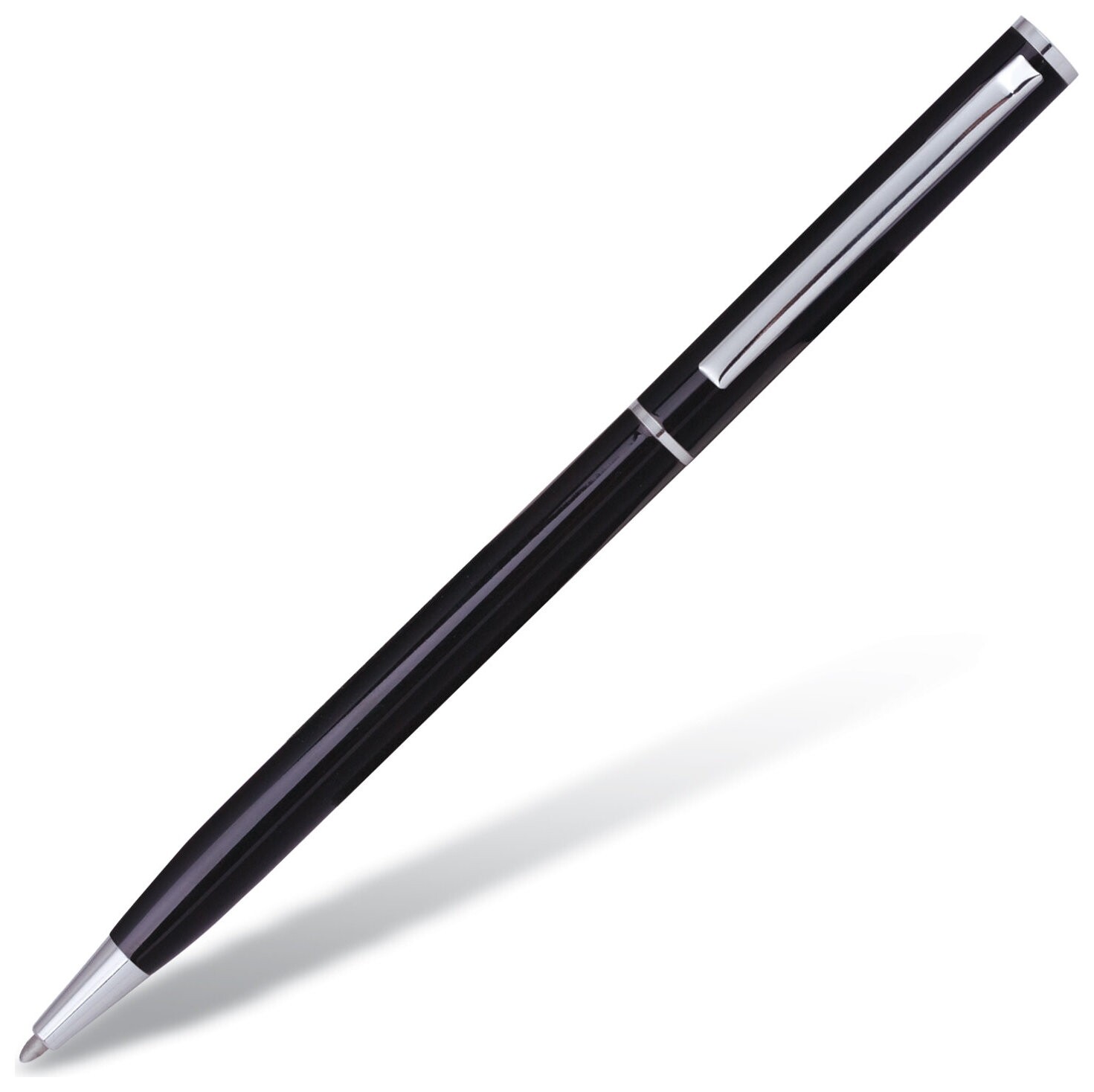 Ручка бизнес-класса шариковая Brauberg Delicate Black, корпус черный, узел 1 мм, линия письма 0,7 мм,синяя Brauberg