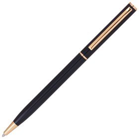 Ручка бизнес-класса шариковая Brauberg "Slim Black", корпус черный, узел 1 мм, линия письма 0,7 мм, синяя Brauberg