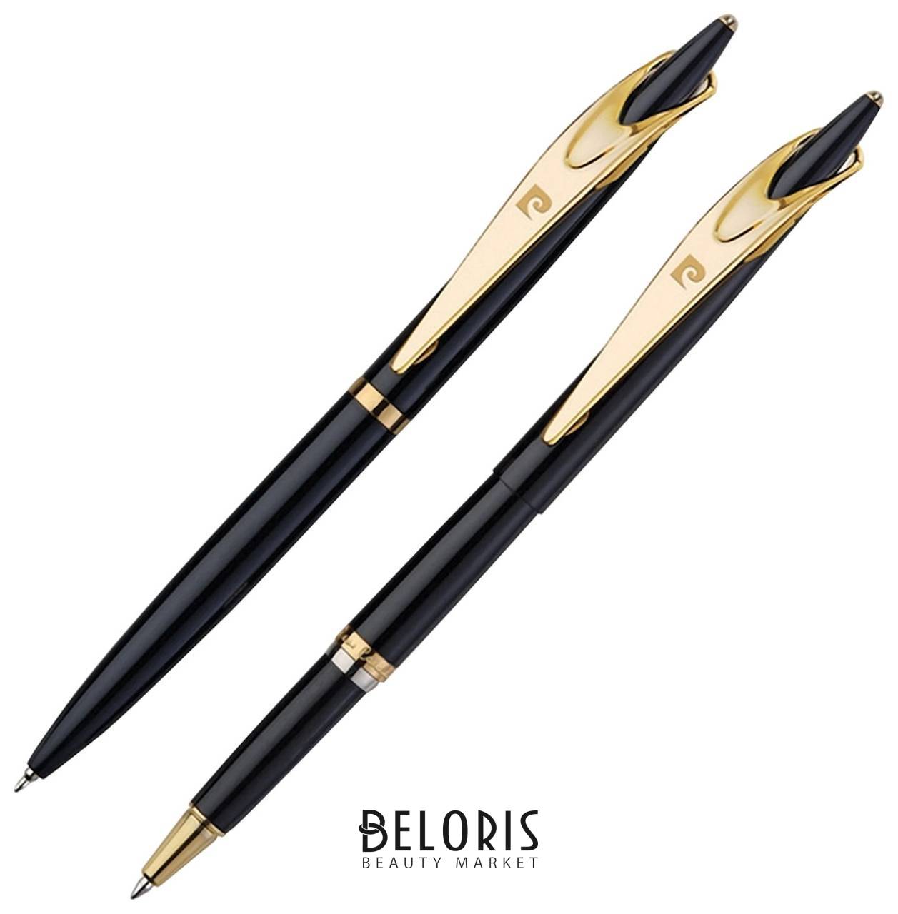 Набор Pen and Pen Шариковая ручка + ручка-роллер, корпус черный, цвет чернил синий Pierre cardin