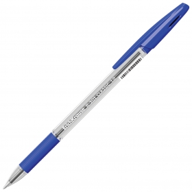 Ручка шариковая с грипом Erich Krause "R-301 Grip", синяя, корпус прозрачный, узел 1 мм, линия письма 0,5 мм Erich krause