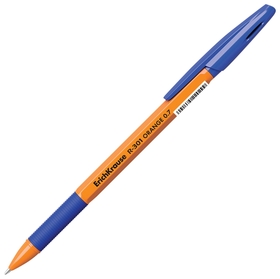 Ручка шариковая с грипом Erich Krause "R-301 Grip", синяя, корпус оранжевый, узел 0,7 мм, линия письма 0,35 мм Erich krause
