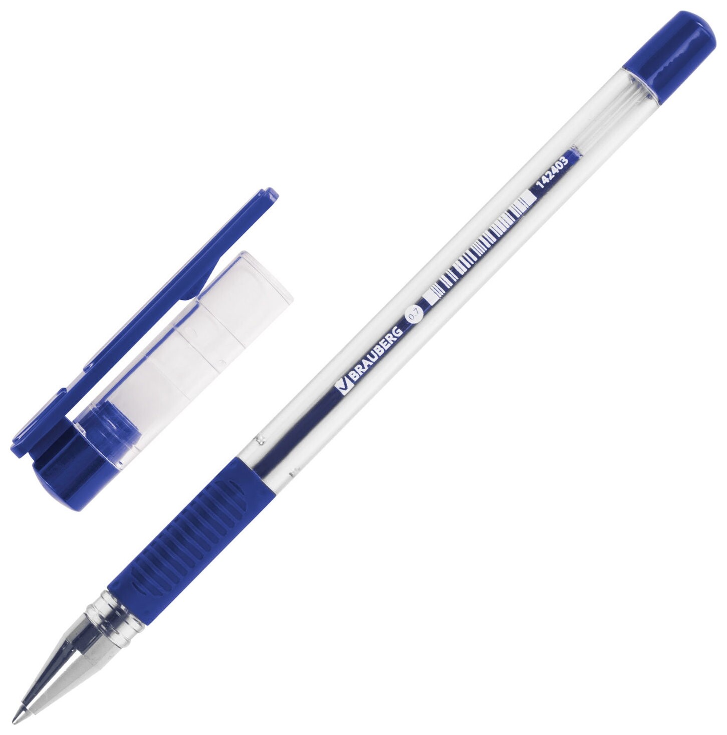 Ручка шариковая с грипом Brauberg X-writer, синяя, узел 0,7 мм, линия письма 0,35 мм Brauberg