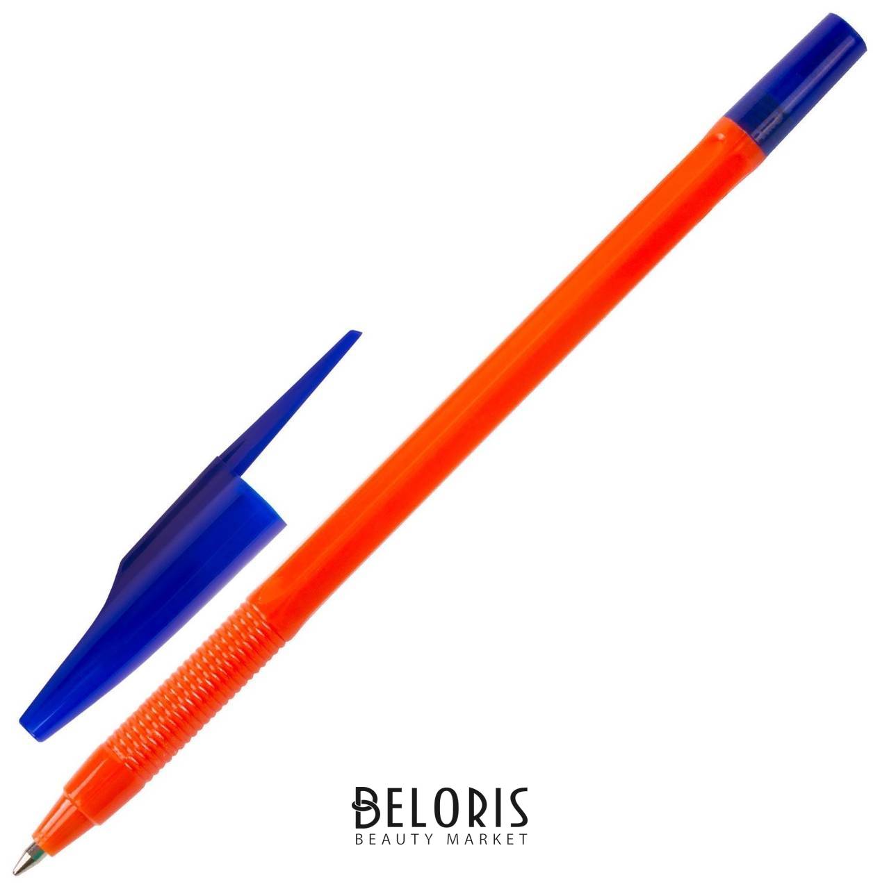 Ручка шариковая масляная Staff Flare, синяя, корпус оранжевый, узел 1 мм, линия письма 0,7 мм Staff