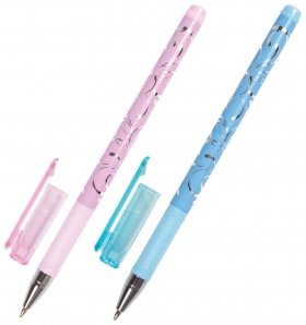 Ручка шариковая Brauberg "Узоры", синяя, корпус с печатью ассорти, узел 0,7 мм, линия письма 0,35 мм Brauberg